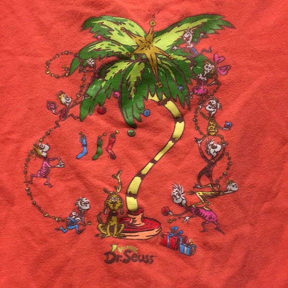 BILLABONG kids DR SEUSS the Grinch graphic T-shirt short sleeves size 4 orange - Picture 1 of 7